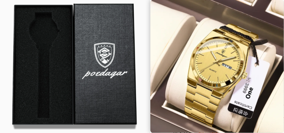 Ultra-thin Men's Watch Waterproof Luminous Quartz Watch